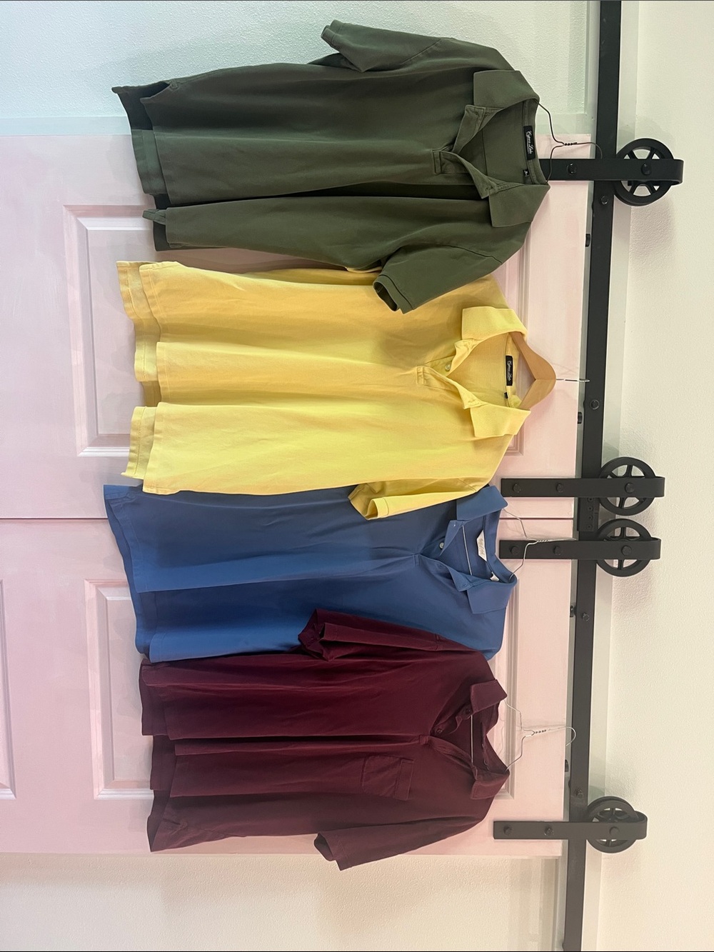 Set of Classic Cotton Polo Shirt - Yellow - various brands